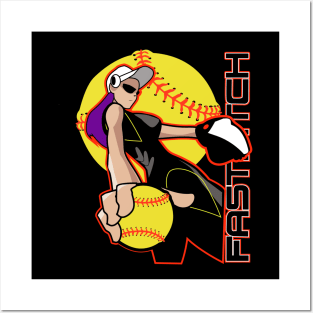 Pitcher fastpitch Posters and Art